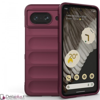 Magic Shield guminis dėklas su kameros apsauga - bordo spalvos (Google Pixel 8)